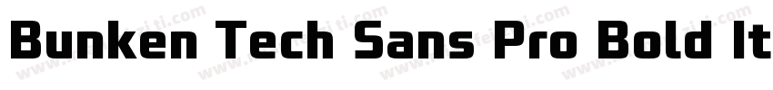 Bunken Tech Sans Pro Bold Italic字体转换